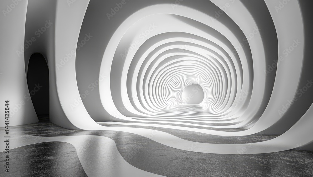 Obraz premium Abstract interior architectural design with light and shadow.