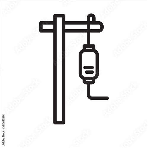 IV bag infusion medical icon, vector illustration on white background