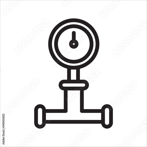gas meter icon vector icon, with white background