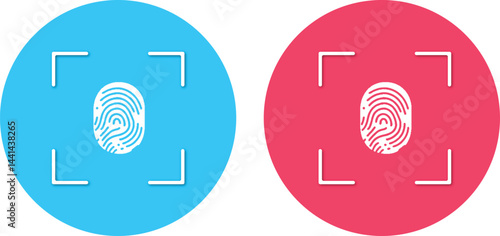 Fingerprint scan of biometric identification Pro Vector. Vector eps10