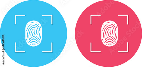 scan fingerprint, identifying fingerprint vector logo