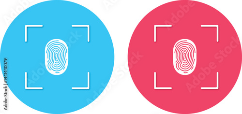 scan fingerprint, identifying fingerprint vector logo