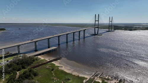 Wallpaper Mural Sidney Lanier Bridge Brunswick, GA Georgias tallest and longest cable-stayed suspension bridge connecting Brunswick to Golden Isles Torontodigital.ca