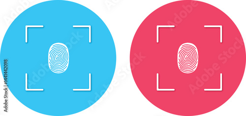 scan fingerprint, identifying fingerprint vector logo