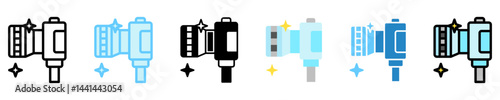 Photography multi style, mini illustration icon. use for modern concept, print, UI, UX kit, web and app development. Vector EPS 10, related to entertainment, festival, funfair and hobbies