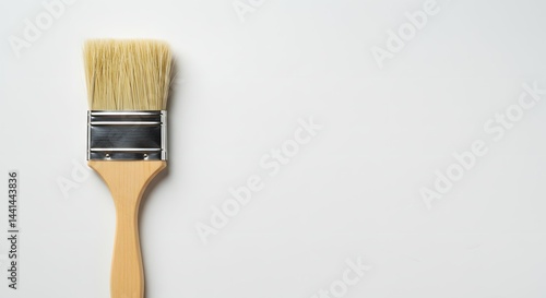 High-Resolution Image of a Paintbrush on White Background Perfect for DIY Projects and Artistic Designs