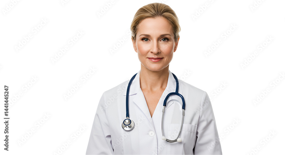 Confident Doctor with Stethoscope - Transparent Background Confident Doctor with Stethoscope - Transparent Background
