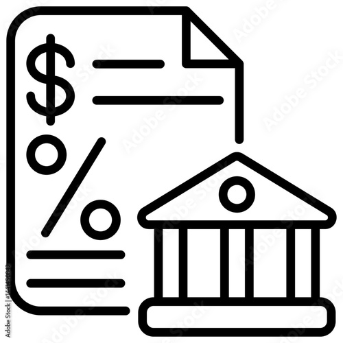 Fiscal Outline Icon