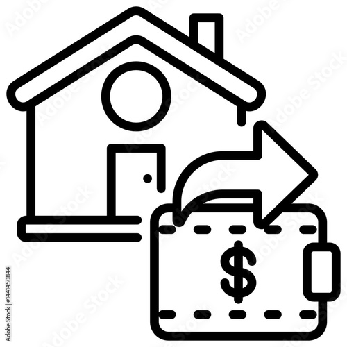 Household Spending Outline Icon