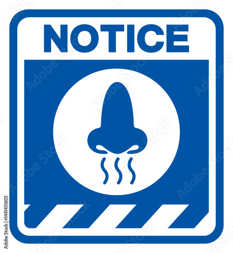 Notice Loss OF Smell Symptoms Covid-19 Symbol Sign, Vector Illustration, Isolate On White Background Label .EPS10