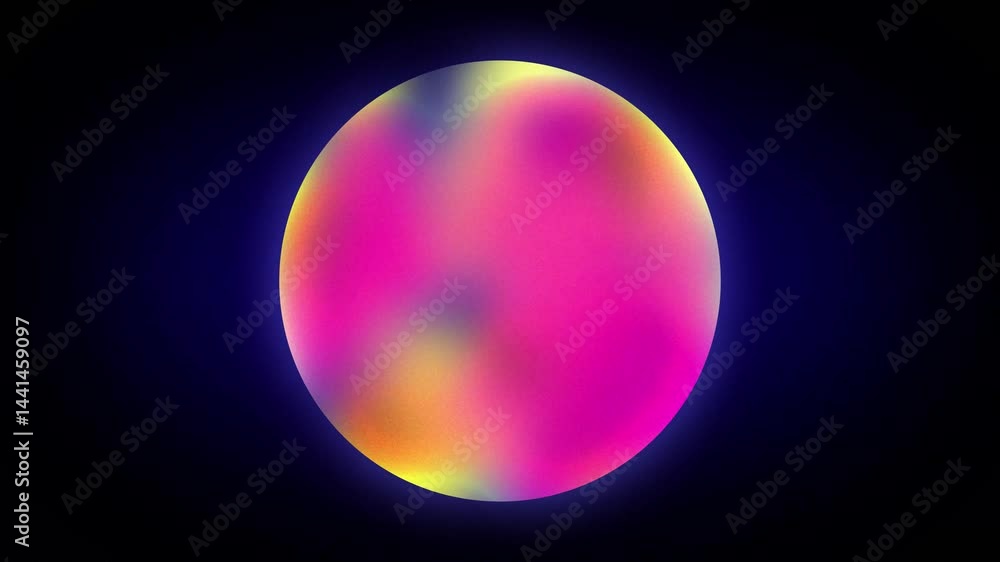 Modern abstract circle glowing in playful on a black background Modern abstract circle glowing in playful on a black background