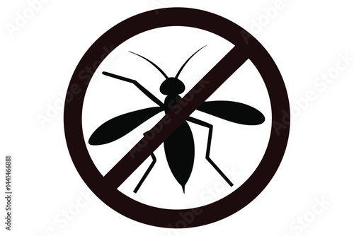No mosquitoes allowed sign vector illustration 