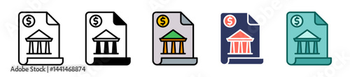 Bank Statements multiple icon