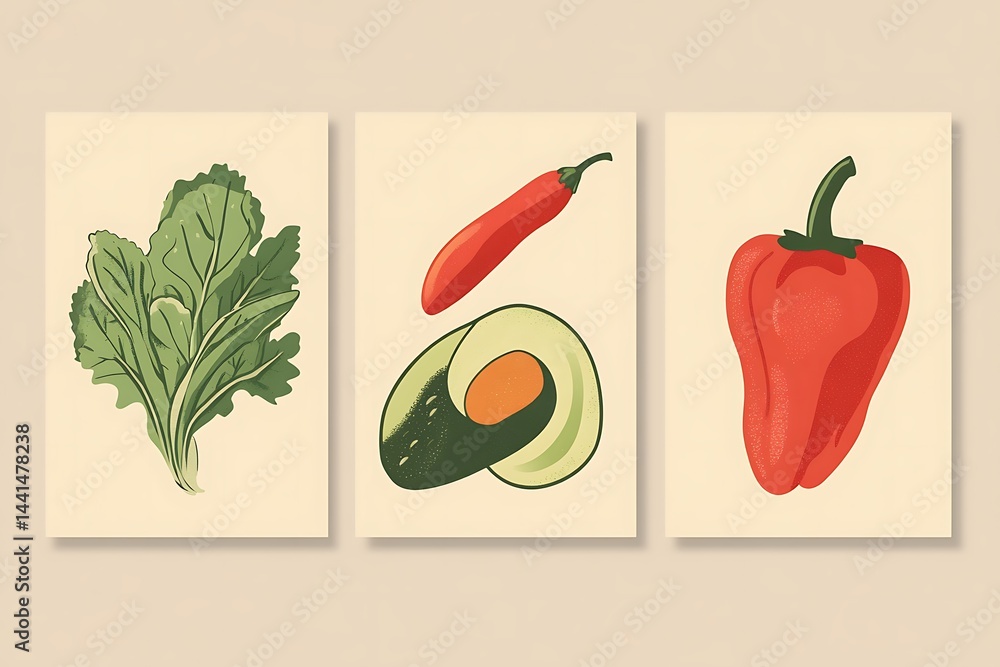 Illustration of fresh vegetables