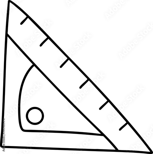 geometric tool featuring right angle and curved edge, perfect for precise measurements and angles. This bookmark can save time