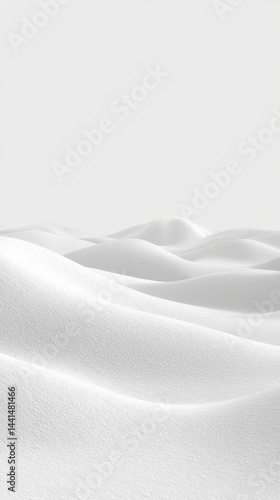 Obraz na płótnie Serene white dunes landscape abstract background with smooth curves and soft textures minimalist design for peaceful and calm visual impact clean aesthetic w salonie