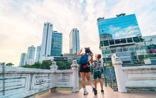 people walking in the Bangkok city