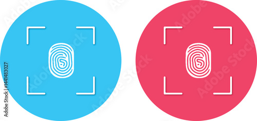 Fingerprint vector icon. Personal id identity. 