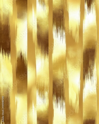 Abstract gold brushstrokes create a luxurious and modern background with shimmering texture and vertical lines for elegant design projects and stylish presentations
