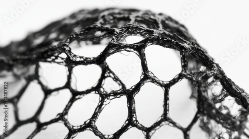 Obraz na płótnie Abstract monochrome macro detail of woven net against a bright background creates a modern and textural design element with a sense of depth and complexity w salonie