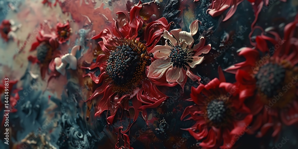 Obraz premium Echinacea flowers closeup
