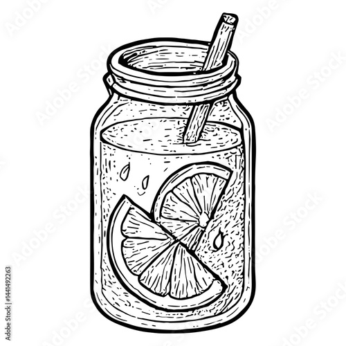 orange marmalade jar