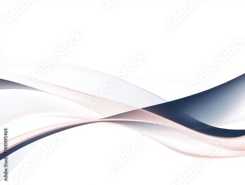 Obraz na płótnie Elegant abstract flowing waves on a white background creating a sense of movement and dynamic energy for modern design and artistic expression w salonie