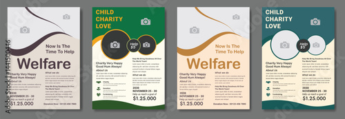 Community Service Event Flyer, Nonprofit Volunteer Opportunity Flyer, Creative Fundraiser Event Poster, Charity Concert Event Flyer Design, Save Children Fundraising Campaign Flyer, Disaster Relief