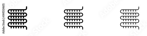 Condenser coil icon vector simple design