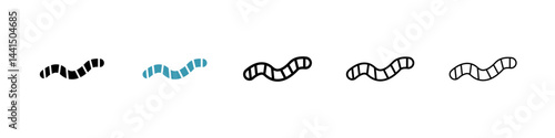 Worm icon vector simple design