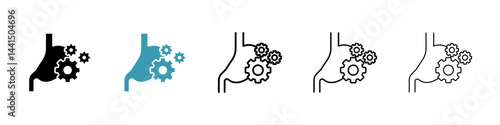 Work digestive system icon vector simple design