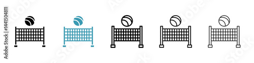 Volleyball net icon vector simple design