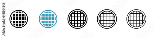 Waffle icon vector simple design