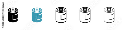 Tin can icon vector simple design