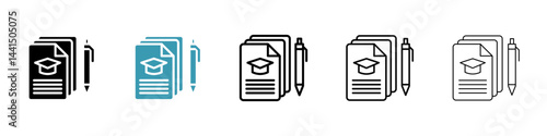Thesis icon vector simple design