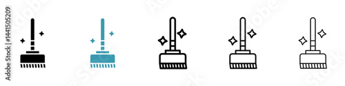 Sweeping icon vector simple design