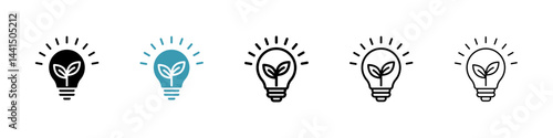 Sustainable ecological energy icon vector simple design