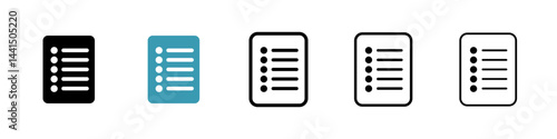 Table of contents icon vector simple design