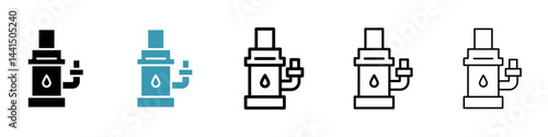 Sump pump icon vector simple design