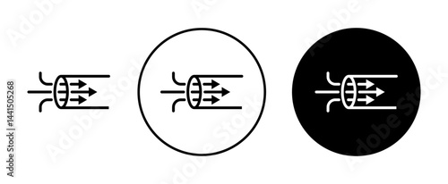 Suction process icon vector simple design