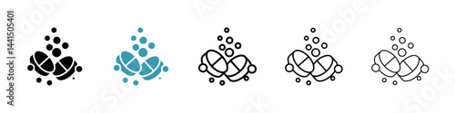 Soluble tablet icon vector simple design