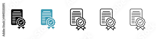 Quality check icon vector simple design