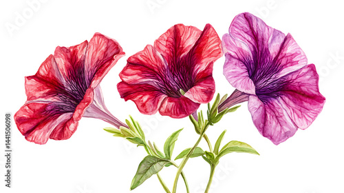 Wallpaper Mural Vibrant petunia flowers in mixed colors. Torontodigital.ca