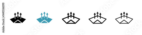 Peel off icon vector simple design