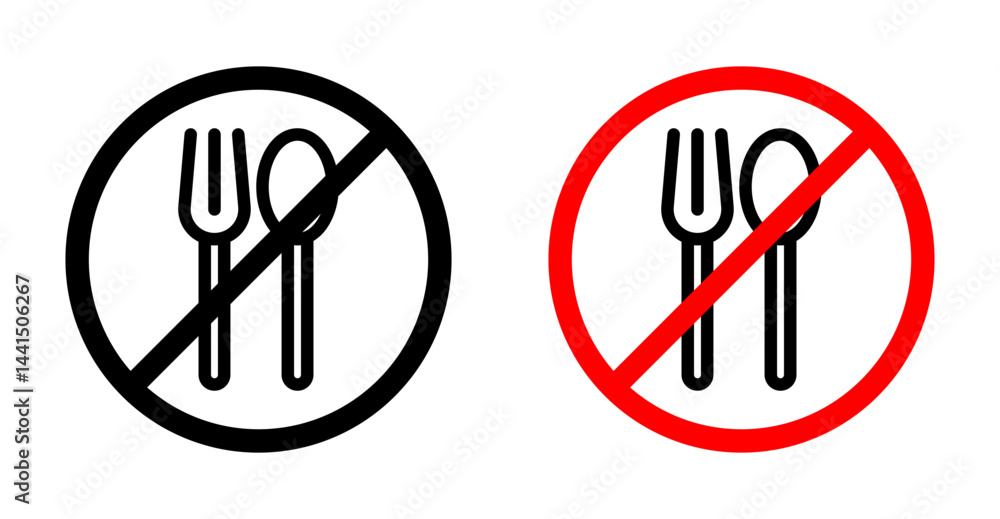 No eating icon vector simple design No eating icon vector simple design