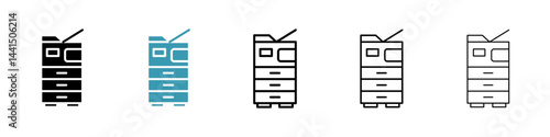 Office printer icon vector simple design