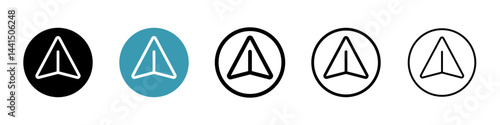 North icon vector simple design
