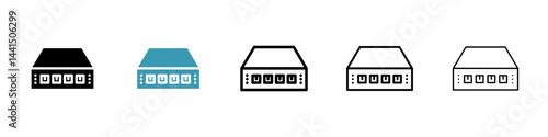 Network switch icon vector simple design