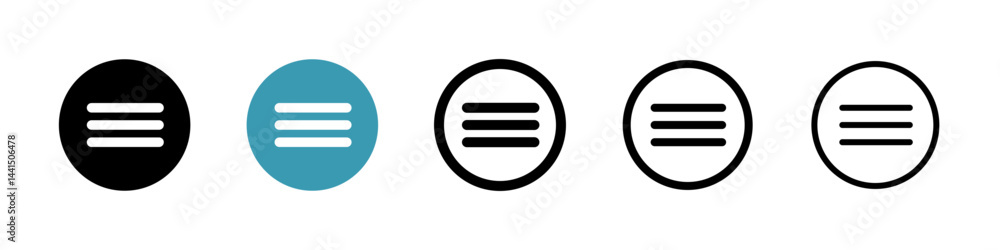 Menu icon vector simple design Menu icon vector simple design