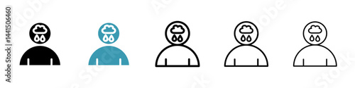 Mental disorder icon vector simple design